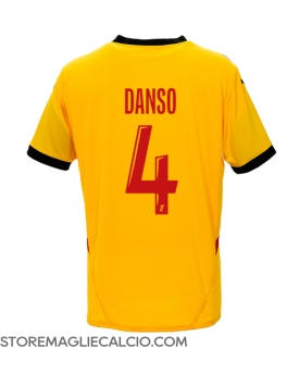 RC Lens Kevin Danso #4 Maglia Gara Casa Repliche 2024-25 Maniche Corte RC Lens Kevin Danso #4 Maglia Gara Casa Repliche 2024-25 Maniche Corte